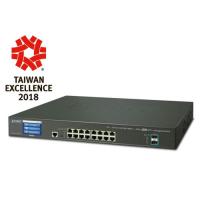 GS-5220-16T2XV L2+/L4 16 портов 10/100/1000T + 2 порта10GУправляемый коммутатор SFP+ с цветным сенсорным ЖК-экраном, статическая маршрутизация IPv4/IPv6 аппаратного уровня 3, кольцо ERPS, функции кибербезопасности