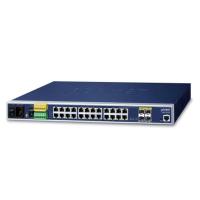 IGSW-24040T IP30 19-дюймовый промышленный управляемый Ethernet-коммутатор L2+/L4, монтируемый в стойку, 24*1000T с 4 общими 100/1000X SFP (-40–75 C, AC + 2 DC, DIDO, кольцо ERPS, 1588)