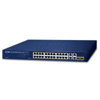 GSW-2824P 24-портовый 10/100/1000T 802.3at PoE + 2-портовый 10/100/1000T + 2-портовый комбинированный Ethernet-коммутатор Gigabit TP/SFP (бюджет PoE 250 Вт, режим Standard/VLAN/Extend, поддержка проверки работоспособности PD)