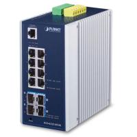 IGS-6325-8T4X IP30 Industrial L3 8-портовый 10/100/1000T + 4-портовый 10G SFP+ полностью управляемый коммутатор (от -40 до 75 C, двойной резервный вход питания на клеммной колодке 12~48 В постоянного тока, DIDO, кольцо ERPS, 1588 PTP TC, Modbus TCP