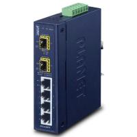 IGS-620TF IP30 Промышленный 4-портовый 10/100/1000T + 2-портовый 100/1000/2500X SFP гигабитный коммутатор (от -40 до 75 градусов C, двойной 12 ~ 48 В постоянного тока / 24 В переменного тока, DIP-переключатель оптоволоконных портов / режим резервирования)