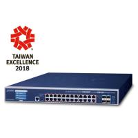 GS-5220-24UPL4XVR L3 24 порта 10/100/1000T 802.3bt PoE + 4 порта10GУправляемый коммутатор SFP+ с цветным сенсорным ЖК-экраном и резервным питанием 48 В (бюджет PoE 600 Вт,8 портов PoE++ 95 Вт, 16 портов PoE++ 75 Вт, ERPS Ring, ONVIF