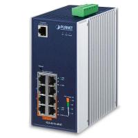 IGS-4215-4P4T IP30 Industrial L2/L4 4-портовый 10/100/1000T 802.3at PoE + 4-портовый управляемый коммутатор 10/100/1000T (-40~75 градусов C), двойной резервный вход питания на клеммной колодке 48~56 В постоянного тока, SNMPv3, 802.1 Q VLAN, IGMP Snooping