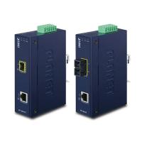 IFT-805AT Тонкий промышленный медиаконвертер Fast Ethernet IP30 SFP (от -40 до 75 градусов C), Сертифицировано UL
