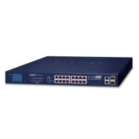 FGSW-2022VHP 12 портов 10/100TX 802.3at PoE + 4 порта 10/100TX802.3 бит PoE+ 2-портовый гигабитный TP + 2-портовый SFP-коммутатор Ethernet с управлением ЖК-дисплеем (бюджет PoE 300 Вт, режим Standard/VLAN/Extend, бюджет PoE, управление полосой пропускания