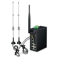 ICG-2510W-LTE-EU Промышленный сотовый беспроводной шлюз 4G LTE с 5 портами 10/100/1000T (2 слота для SIM-карт, 802.11ac Dual Band, 1 RS232/RS485, DI/DO, -35~75 градусов C, LTE Band B1/B3/B5 /В7/В8/В20)