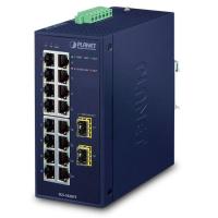 IGS-1820TF IP30 Промышленный 16-портовый коммутатор 10/100/1000T + 2-портовый 1000X SFP Gigabit Ethernet коммутатор (-40~75 градусов C, двойной 12~48 В постоянного тока/24 В переменного тока)