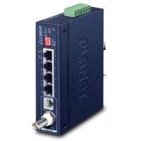 IVC-234GT Промышленный удлинитель Gigabit Ethernet IP30 с G.vectoring, 4 порта 10/100/1000T RJ45 (LAN), 1 порт BNC, 1 порт RJ11 (от -40 до 75C)