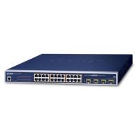 WGSW-24040HP4 L2+/L4 24 порта 10/100/1000T 802.3at PoE с 4 общими управляемыми коммутаторами безопасности 100/1000X SFP со статической маршрутизацией IPv4/IPv6 уровня 3 (бюджет PoE 440 Вт, режим расширения 250 м, ONVIF, функции кибербезопасности)