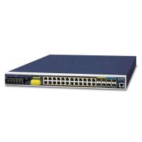 IGS-6325-24P4X IP30 19-дюймовый промышленный управляемый коммутатор PoE уровня 3, монтируемый в стойку, 24 порта 10/100/1000T 802.3at PoE + 4 порта10GSFP+ (от -40 до 75 °C, двойной резервный вход питания 48–56 В постоянного тока, DIDO, кольцо ERPS, 1588