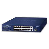 FGSD-1821P 16-портовый 10/100TX 802.3at PoE + 2-портовый 10/100/1000T + 1-портовый общий 1000X SFP неуправляемый коммутатор Gigabit Ethernet (бюджет PoE 185 Вт, режим Standard/VLAN/Extend, поддержка проверки работоспособности PD