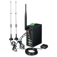 ICG-2510WG-LTE-US Промышленный сотовый беспроводной шлюз 4G LTE с 5 портами 10/100/1000T (2 слота для SIM-карт, двухдиапазонный 802.11ac, GPS, 1 RS232/RS485, DI/DO, -35~75 градусов C, LTE Band B2/B4 /B12)