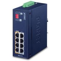 IPOE-470 Промышленный 4-портовый концентратор IP30 10/100/1000T, 95 Вт, 802.3bt PoE++ (бюджет PoE 240 Вт, индикатор использования PoE, DIP-переключатель BT&PoH/Force, -40~75 градусов C, двойной 48V~54V DC)