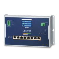 WGS-5225-8UP2SV IP30, IPv6/IPv4, L2+ 8 портов 10/100/1000T802.3 бит PoE+2 порта 1G/2,5G SFPНастенный управляемый коммутатор с сенсорным ЖК-экраном (-20~70 градусов C, максимальный бюджет PoE 720 Вт, двойной вход питания на клеммной колодке 48–54 В