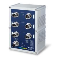 IGS-5227-6MT-X Промышленный 6-портовый 10/100/1000T X-coded M12 управляемый Ethernet-коммутатор L2+ со степенью защиты IP67 (от -40 до 75 C, 9~48 В пост. тока), кольцо ERPS, 1588, Modbus TCP,Сертификация EN50155 и EN50121-4 для железных дорог