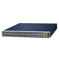GS-4210-48P4S IPv6/IPv4, 48-портовый управляемый коммутатор 802.3at POE+ Gigabit Ethernet + 4-портовый 100/1000X SFP (бюджет PoE 400 Вт, режим расширения 250 м, поддержка ERPS Ring, приложение CloudViewer, MQTT и функции кибербезопасности)