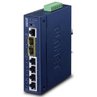 IGS-5225-4T2S IP30 Industrial L2+/L4 4-портовый 1000T + 2-портовый 100/1000X SFP полностью управляемый коммутатор (от -40 до 75 C, двойной резервный вход питания на клеммной колодке 12~48 В постоянного тока, кольцо ERPS, 1588, Modbus TCP