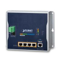 WGR-500-4P Промышленный настенный гигабитный маршрутизатор IP30 с 4 портами 802.3at PoE+ (бюджет PoE 120 Вт, двойной вход питания на клеммной колодке 48-56 В постоянного тока и разъем питания, -10~60 градусов C, аппаратный NAT, IPv6)