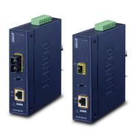 IGTP-802T Промышленный преобразователь IP30 10/100/1000BASE-T в 1000BASE-SX с 802.3at PoE+ (многорежимный, 220 м/550 м, от -40 до 75°C, повышение мощности 12–48 В пост. тока, поддержка LFP)