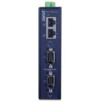 ICS-2200T Промышленный сервер последовательного интерфейса 2xRS232/RS422/RS485, 2x10/100BASE-TX, TCP Server/Client / UDP Client / VCOM / RFC 2217 / Telnet Server / Remote Pair, SNMP, IP30 -40..+75C