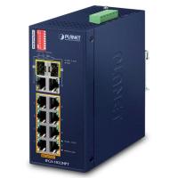 IFGS-1022HPT IP30 Промышленный 8-портовый 10/100TX 802.3at PoE + 2-портовый комбинированный Ethernet-коммутатор Gigabit TP/SFP (от -40 до 75 °C, режим расширения на 250 м, двойной резервный вход питания на клеммной колодке 48–56 В постоянного тока)