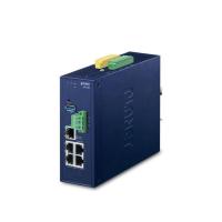 IVR-300 Промышленный 5-портовый шлюз безопасности 10/100/1000T VPN (2 цифровых входа/выхода, 1 порт RS485, двойной постоянный ток 9~54 В, -40~75 градусов C, SD-WAN автоматически устанавливает безопасную ячеистую сеть VPN, Dual-WAN Failover and Load Баланс