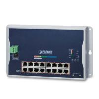 WGS-4215-16P2S IP30, IPv6/IPv4, 16-портовый 1000T 802.3at PoE + 2-портовый 100/1000X SFP настенный управляемый коммутатор Ethernet (от -10 до 60 C, двойной вход питания на клеммной колодке 48-56 В постоянного тока и разъем питания, SNMPv3, 802.1 Q VLAN