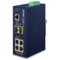 IGS-5225-4P2S IP40 Industrial L2+/L4 4-портовый 1000T 802.3at PoE + 2-портовый 100/1000X SFP полностью управляемый коммутатор (от -40 до 75 C, двойной резервный вход питания на клеммной колодке 48~56 В постоянного тока, кольцо ERPS, 1588, Modbus TCP, ONVI