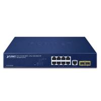 GS-4210-8T2S IPv4/IPv6, 8-портовый 10/100/1000T + 2-портовый 100/1000X SFP L2/L4 SNMP управляемый коммутатор Gigabit Ethernet (поддерживает кольцо ERPS, NMS MQTT, кибербезопасность, 12-дюймовый и монтируемый в стойку)