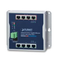 WGS-804HP 8-портовый гигабитный настенный коммутатор IP30 с 4 портами 802.3AT POE+ (от -10 до 60 °C), двойным резервным входом питания на клеммной колодке 48–56 В постоянного тока и разъемом питания