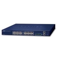 SGS-5240-24T4X L2+ 24 порта 10/100/1000T + 4 порта10GСтекируемый управляемый коммутатор SFP+ (статическая маршрутизация IPv4/IPv6 аппаратного уровня 3, кольцо ERPS, аппаратное стекирование до 6 устройств, IP-кластеризация до 16 устройств)