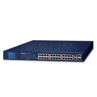 FGSW-2622VHP 24-портовый 10/100TX 802.3at PoE + 2-портовый 10/100/1000T + 2-портовый 1000X SFP Ethernet-коммутатор с интеллектуальным цветным ЖК-дисплеем (бюджет PoE 300 Вт, стандартный режим/VLAN/расширенный режим, бюджет PoE, управление полосой пропуска