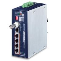 LRP-104CET IP30, промышленный 4-портовый 10/100TX POE PSE + 1-портовый коаксиальный/UTP удлинитель POE, от -20 до 70 C