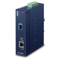 IXT-705AT Промышленный медиаконвертер 10G/5G/2.5G/1G/100M для меди в 10GBASE-X SFP+ (от -40 до 75 градусов C, двойной резервный вход питания на клеммной колодке 12-48 В постоянного тока / 24 В переменного тока)
