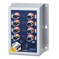 ISW-808PT-M12A Промышленный 8-портовый коммутатор 10/100TX M12 802.3at PoE+ со степенью защиты IP50 (-40~75 градусов C,двойное повышение мощности 12 ~56 В)