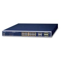 GS-4210-16UP4C IPv6/IPv4, 16 управляемых портов802.3 бит PoE++ Коммутатор Gigabit Ethernet + 4-портовый комбинированный порт Gigabit TP/SFP (бюджет PoE 400 Вт,8 портов 95 Вт PoE++,8 портов 75 Вт PoE++, режим расширения 250 м, SNMPv3, 802.1Q VLAN