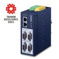IMG-2400T Промышленный 4-портовый шлюз Modbus RS232/RS422/RS485 IP40 (2 x 10/100BASE-TX, -40~75 градусов C, изоляция 15 кВ, двойной 12~48 В пост. тока, 2xDI + 2xDO, Modbus RTU/ASCII, ведущий/ведомый)