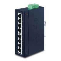 IGS-801M Тонкий 8-портовый промышленный управляемый коммутатор Gigabit Ethernet со степенью защиты IP30 (от -40 до 75 градусов C, двойной резервный вход питания на клеммной колодке 12–48 В постоянного тока / 24 В переменного тока, SNMPv3, 802.1Q VLAN, IGM