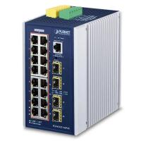 IGS-6325-16P4S IP30 DIN-рейка Industrial L3 16-портовый 10/100/1000T 802.3at PoE + 4-портовый 1G/2.5G SFP полностью управляемый коммутатор (от -40 до 75 C, двойной резервный вход питания на клеммной колодке 48~56 В постоянного тока, DIDO, ERPS Ring, 1588