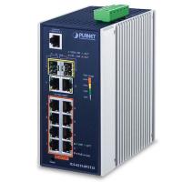 IGS-4215-8P2T2S IP30 Industrial L2/L4 8-портовый 10/100/1000T 802.3at PoE + 2-портовый 10/100/1000T + 2-портовый 100/1000X SFP управляемый коммутатор (-40~75 градусов C), двойной резервный вход питания на 48 Клеммный блок ~56 В постоянного тока, SNMPv3