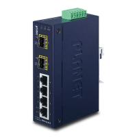 ISW-621TF Тонкий 4-портовый промышленный Ethernet-коммутатор IP30 + 2-портовый оптоволоконный порт SFP (-40–75 C)