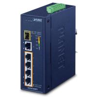 IGS-614HPT IP40 Промышленный 4-портовый 10/100/1000T 802.3at PoE + 1-портовый 10/100/1000T + 1-портовый 100/1000X SFP Gigabit Ethernet-коммутатор (от -40 до 75 C, двойное повышение мощности 12–56 В постоянного тока, использование PoE LED)