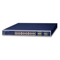 GS-5220-24PL4XR L3 24 порта 10/100/1000T 802.3at PoE с 4 общими SFP + 4 порта10GУправляемый коммутатор SFP+, с резервным питанием 48 В (бюджет PoE 600 Вт, ONVIF, кольцо ERPS, функции кибербезопасности, аппаратный уровень 3 OSPFv2 и статическая маршрутизац
