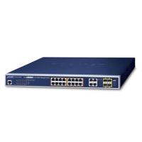 WGSW-20160HP L2+/L4 16-портовый 10/100/1000T 802.3at PoE + 4-портовый гигабитный TP/SFP комбинированный управляемый коммутатор безопасности, со статической маршрутизацией Layer3 IPv4/IPv6 (бюджет PoE 220 Вт, режим расширения 250 м, ONVIF