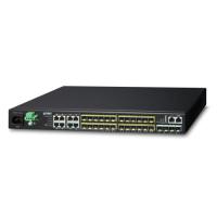 XGS3-24242 Уровень 3 24 порта 100/1000X SFP с 8 портами общего TP + 4 порта10GСтекируемый управляемый гигабитный коммутатор SFP+ с резервным питанием 36–75 В постоянного тока, транкинговый стек до 4 устройств