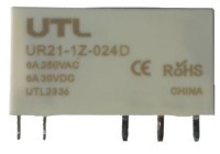 UR21-1Z-060D_ Реле промежуточное Slim 1НО/НЗ, 6A 250VAC/30VDC, 60В