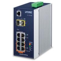 IGS-4215-4P4T2S IP30 Industrial L2/L4 4-портовый 10/100/1000T 802.3at PoE + 4-портовый 10/100/1000T + 2-портовый 100/1000X SFP управляемый коммутатор (-40~75 градусов C), двойной резервный вход питания на 48 Терминальный блок ~ 56 В постоянного тока, SNMP