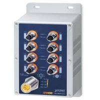 ISW-808PT-M12 Промышленный 8-портовый коммутатор 10/100TX M12 802.3at PoE+ со степенью защиты IP67 (-40~75 C), двойное повышение мощности 12 ~56 В)