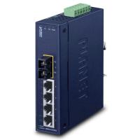 ISW-511TS15 Тонкий 4-портовый промышленный Ethernet-коммутатор IP30 + 1 порт 100Base-FX (15 км) (-40–75C)