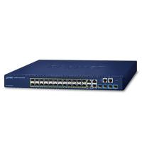 SGS-5240-20S4C4XR L2+ 20 портов 100/1000X SFP + 4 порта Gigabit TP/SFP + 4 порта10GСтекируемый управляемый коммутатор SFP+ с резервным питанием 36–72 В (статическая маршрутизация IPv4/IPv6 аппаратного уровня 3, кольцо ERPS, аппаратное стекирование до 6 ус